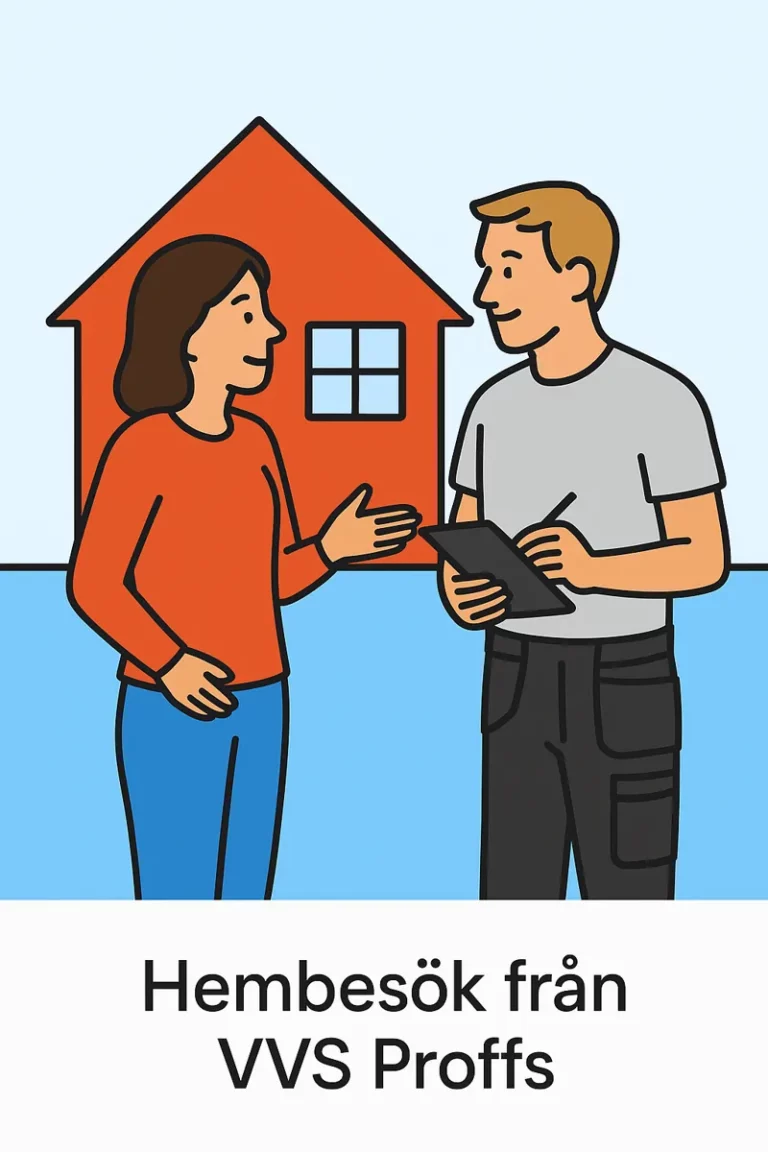 Hembesök för vvs projekt