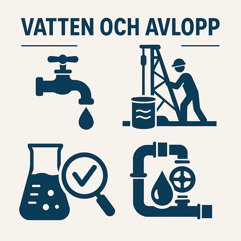 Vatten och avlopp symboler