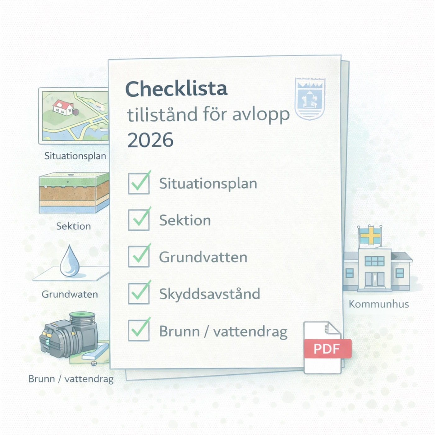Checklista tillstånd för eget avlopp