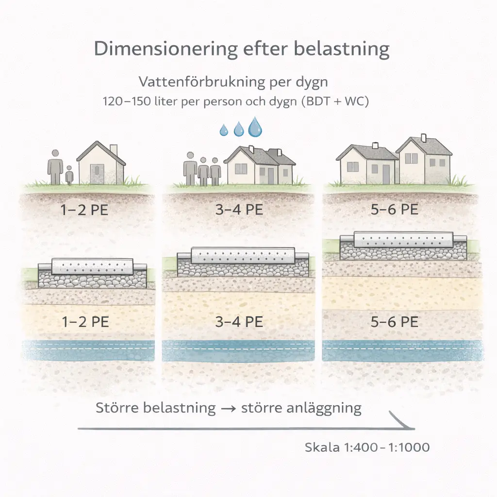 Dimensionering enskilt avlopp