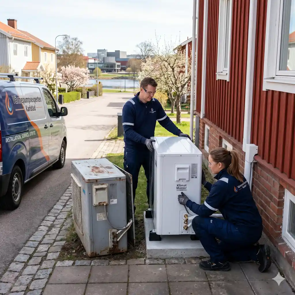 Byte av värmepump i Karlstad